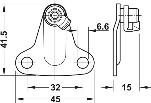 Häfele Montaj Braketi Duo standard/forte kalkar kapak Nikel kaplama 373.66.694