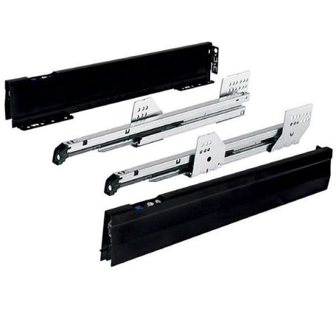 Hafele MOOVIT Çekmece Seti Mat Siyah Vidalı 16/92/350mm 50kg