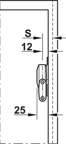 Häfele Duo forte Kalkar kanat/kalkar kapak ayrı bağlantı 250–700 mm ≤12 kg Nikel kaplama 373.66.700