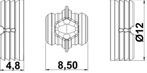 Häfele RING Dişi Parça Dübel Bağlantı Elemanı Gri 267.21.591