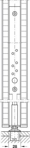Hafele İspanyolet kilit, Hawa Doorfix - 946.21.100