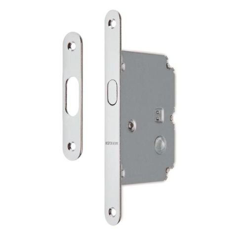 Hafele H50.04 Kayar Kapı Kilidi WC Tipi Parlak Krom 50/16mm
