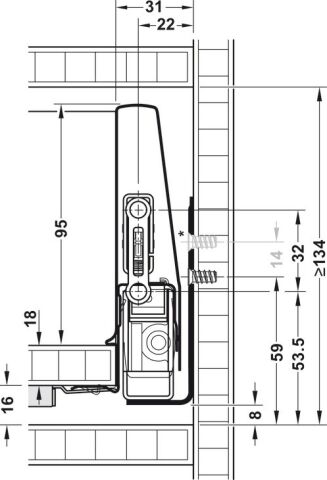 Häfele Matrix Box P Çekmece Seti 50 kg 513.59.535