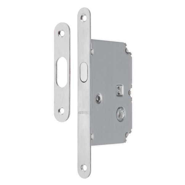 Hafele H50.04 Kayar Kapı Kilidi WC Tipi Mat Krom  50/16mm