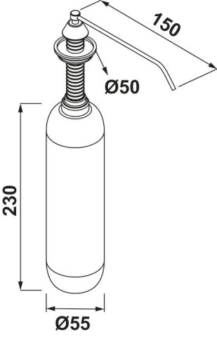 Ankastre Sıvı Sabunluk, Hafele PULITO - 580.90.055