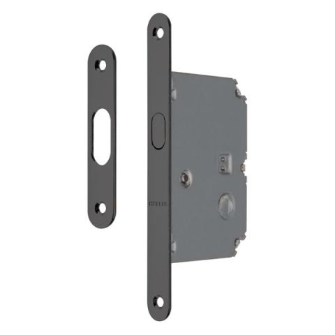 Hafele H50.04 Kayar Kapı Kilidi WC Tipi Mat Siyah 50/16mm