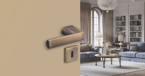 Häfele PATTY Kapı Kolu Seti Zamak Yuvarlak Rozet 48,50 mm Mat Nikel 900.99.908