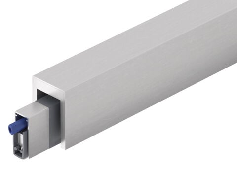 Hafele Door seal alu.black/silicone 960mm - 950.10.715