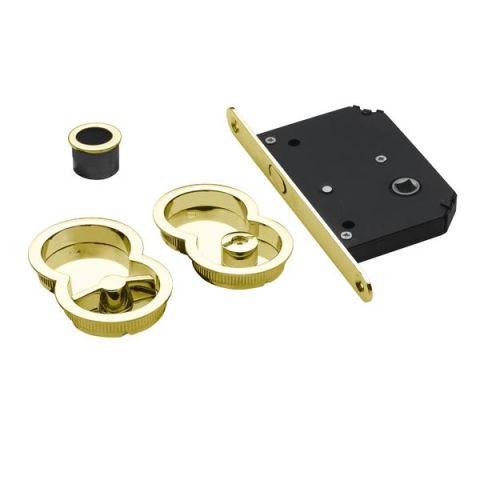 Hafele OTTO Kayar Kapı Kilidi WC Tipi Parlak Pirinç 50/16mm