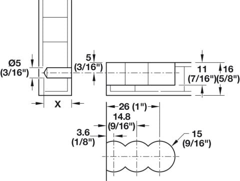 Häfele RTA bağlantı elemanı Lamello Cabineo - Siyah 267.91.254