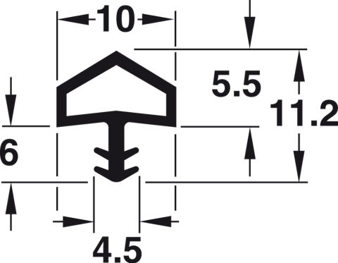 Hafele Binili fitil, Startec, PVC 1.10 - 950.10.973