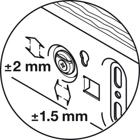 Eksantrik disk, Hafele Officys Variant-C, sistem