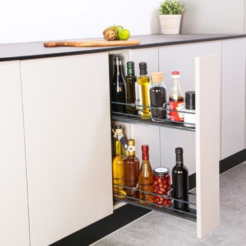 Hafele NEVA PLUS Şişelik 150mm Antrasit Sağ