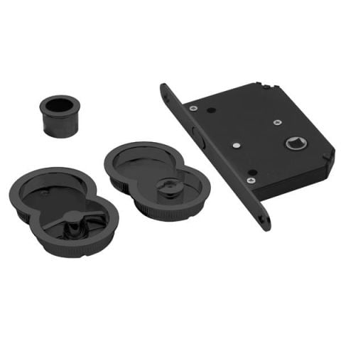 Hafele OTTO Kayar Kapı Kilidi WC Tipi Mat Siyah 50/16mm