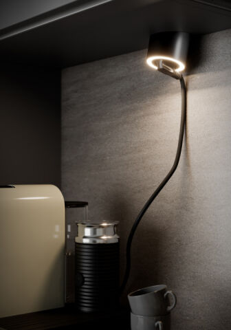 Häfele RING Tezgah Arası Aydınlatma Spot LED 24 V Siyah 833.04.099
