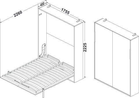 Katlanır Yatak Mekanizması, LETTO 03, Çift Kişilik