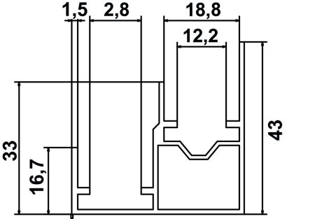Ahşap Kayar Kapak Seti, Hafele PRIME 90 II, Önde Kayan
