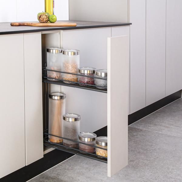 Hafele NESTA PLUS Tezgah Altı Kiler 200mm Antrasit Sağ