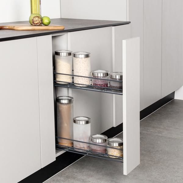 Hafele NESTA Tezgah Altı Kiler 200mm Antrasit Sol