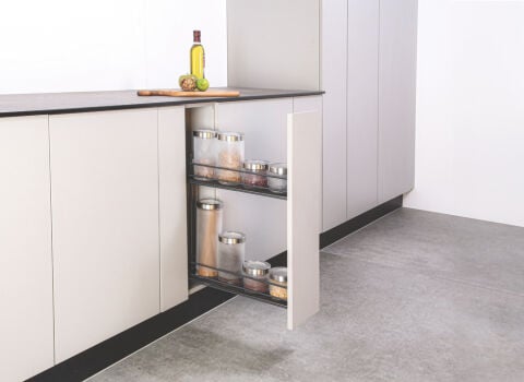 Häfele NESTA PLUS Tezgah Altı Kiler Sistemleri ≥600 mm Donanım Sola montaj 20 kg 595.10.333
