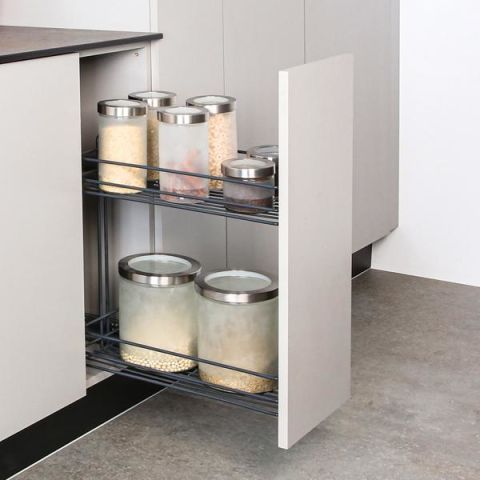 Hafele NANTE Tezgah Altı Kiler 300mm Antrasit Sağ