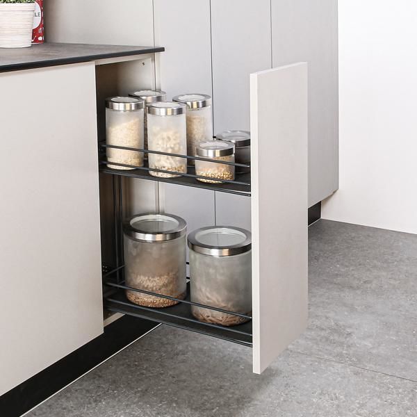 Hafele NANTE PLUS Tezgah Altı Kiler 300mm Antrasit Sol