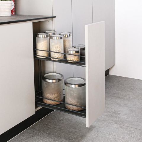 Hafele NANTE PLUS Tezgah Altı Kiler 300mm Antrasit Sol