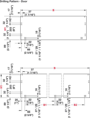 Hafele Kayar kapı bağlantı parçası, Finetta F-Line32 23A