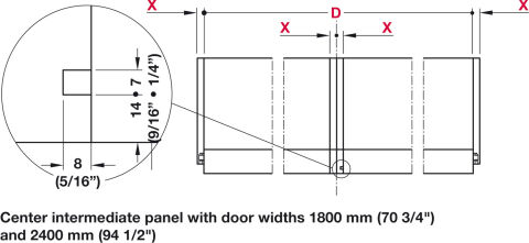 Hafele Kayar kapı bağlantı parçası, Finetta F-Line32 23A