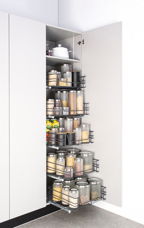 Häfele PASTO Bağımsız Çekmeceler Tel Sepet - 574 mm 140 mm Antrasit 30 kg 595.10.378