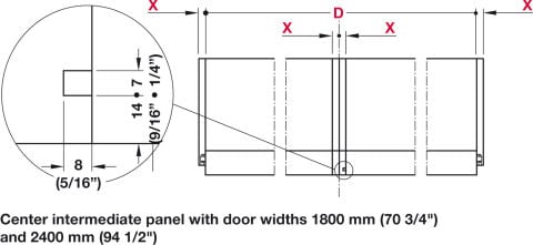 Hafele Kayar kapı bağlantı parçası, Finetta F-Line32 23A