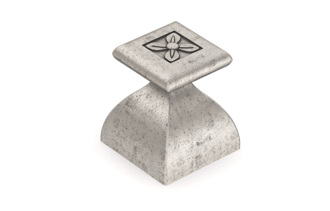 Häfele FLOWER JR Düğme Kulp Zamak - 27x27 mm 30 mm Gümüş renkli 120.70.906