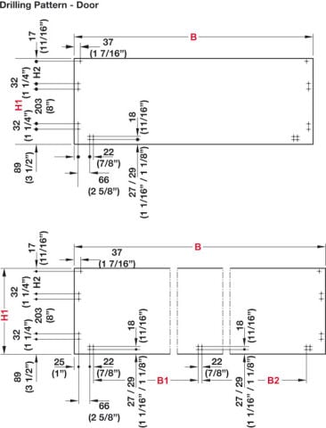 Hafele Kayar kapı bağlantı parçası, Finetta F-Line32 23A