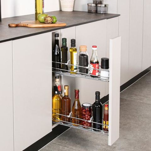 Hafele NEVA Şişelik 150mm Gümüş Gri Sağ