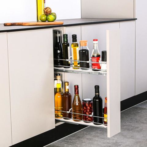 Hafele NEVA PLUS Şişelik 150mm Gümüş Gri Sağ