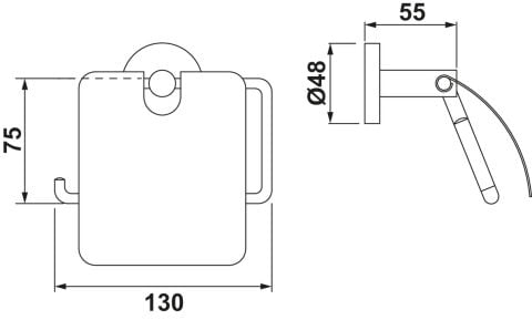 Kapaklı Tuvalet Kağıtlık, Hafele AXIS - 580.67.016