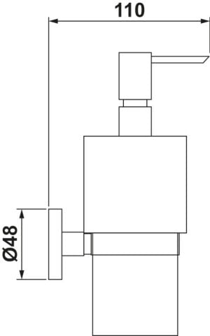 Duvara Monte Sıvı Sabunluk, Hafele AXIS - 580.67.017