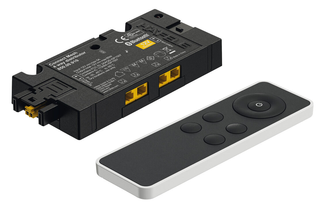 4 yollu dağıtıcı (1 kanallı), Hafele Connect (monokrom)
