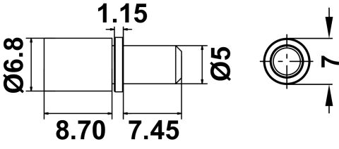 Häfele Raf pimi çelik/plastik şeffaf 5mm - 5 mm 17,30 mm 281.40.430