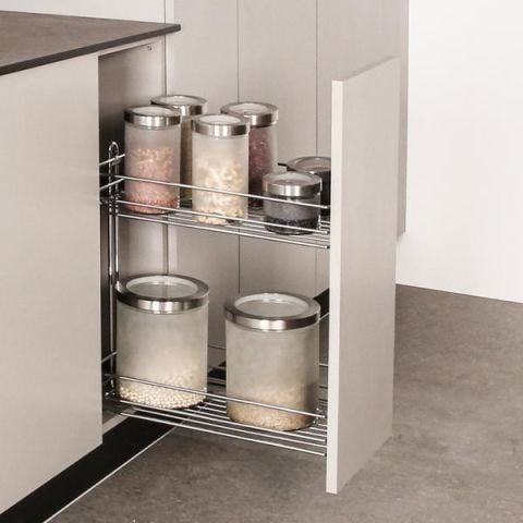 Hafele NANTE Tezgah Altı Kiler,300mm Gümüş Gri Sol