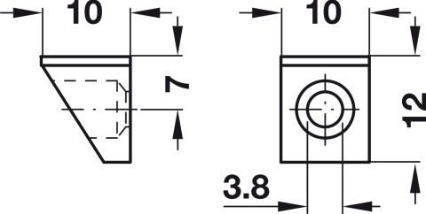Häfele Ixconnect SH-M-5040 Raf Pimi yan panele 5 mm Nikel kaplama Vidalama için 50 kg 282.18.706