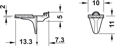 Häfele Ixconnect SH-M-5055 Raf Pimi O 5 mm matkap Siyah 25 kg 282.24.333