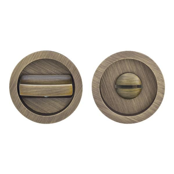 Hafele ROUND Yuvarlak Gömme Kulp WC Tipi Antik Bronz