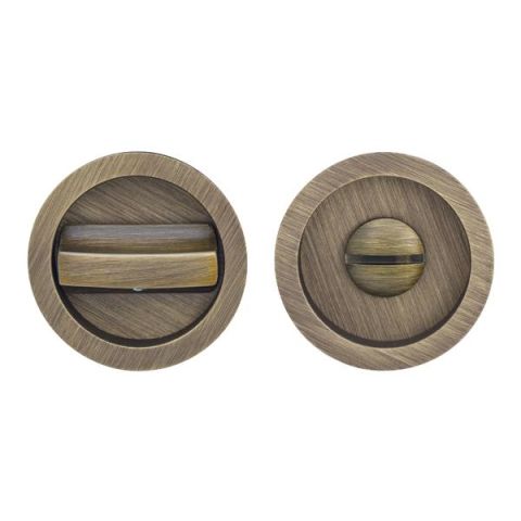 Hafele ROUND Yuvarlak Gömme Kulp WC Tipi Antik Bronz