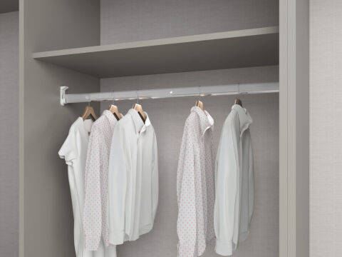 LED Işıklı Askı Borusu, Hafele DRESS LINE, Elektrikli