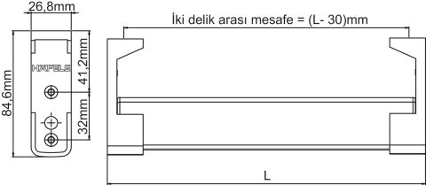 LED Işıklı Askı Borusu, Hafele DRESS LINE, Elektrikli