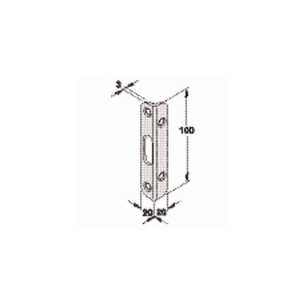 Hafele Köşeli Kilit Karşılığı Paslanmaz Çelik Gümüş 20x20mm