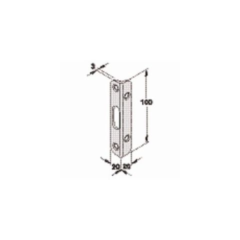 Hafele Köşeli Kilit Karşılığı Paslanmaz Çelik Gümüş 20x20mm