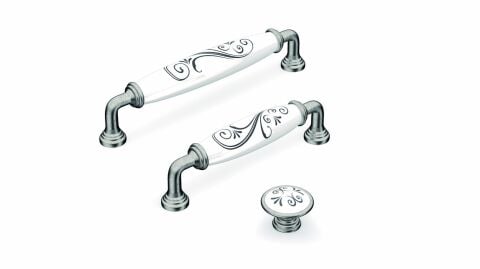 Düğme Kulp, Hafele VIOLET JR, Zamak/Porselen - 121.70.312