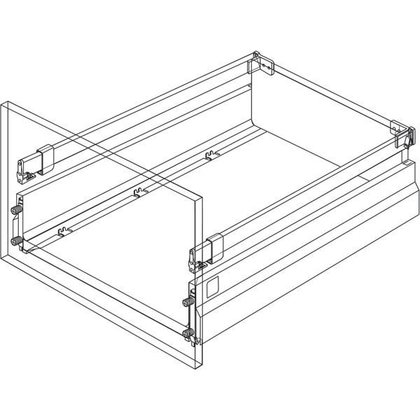 Hafele Dikdörtgen bordür seti, gri, 550mm